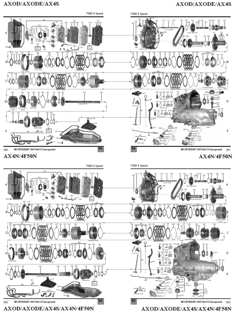 Axod e Ax4s Ax4n 4F50N Clutch Gear