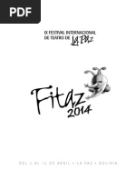 Catalogo Fitaz 2014 IX FESTIVAL INTERNACIONAL DE TEATRO DE LA PAZ