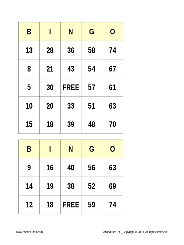 Bingo Card | PDF | Office Suites | Microsoft Excel
