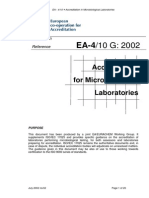 EA-4-10 G-2002. Accreditation for Microbiological Laboratories