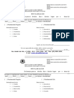 Declaração Bolsa Familia e Trabalho