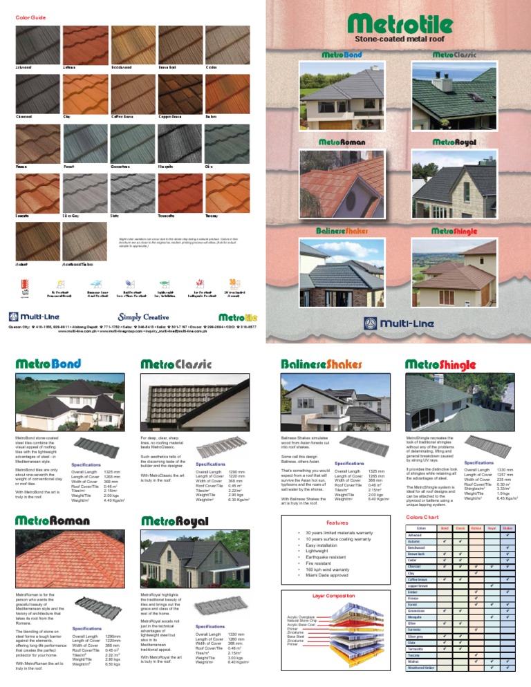 Stone-Coated Metal Roof Overview | PDF | Roof | Architectural Design