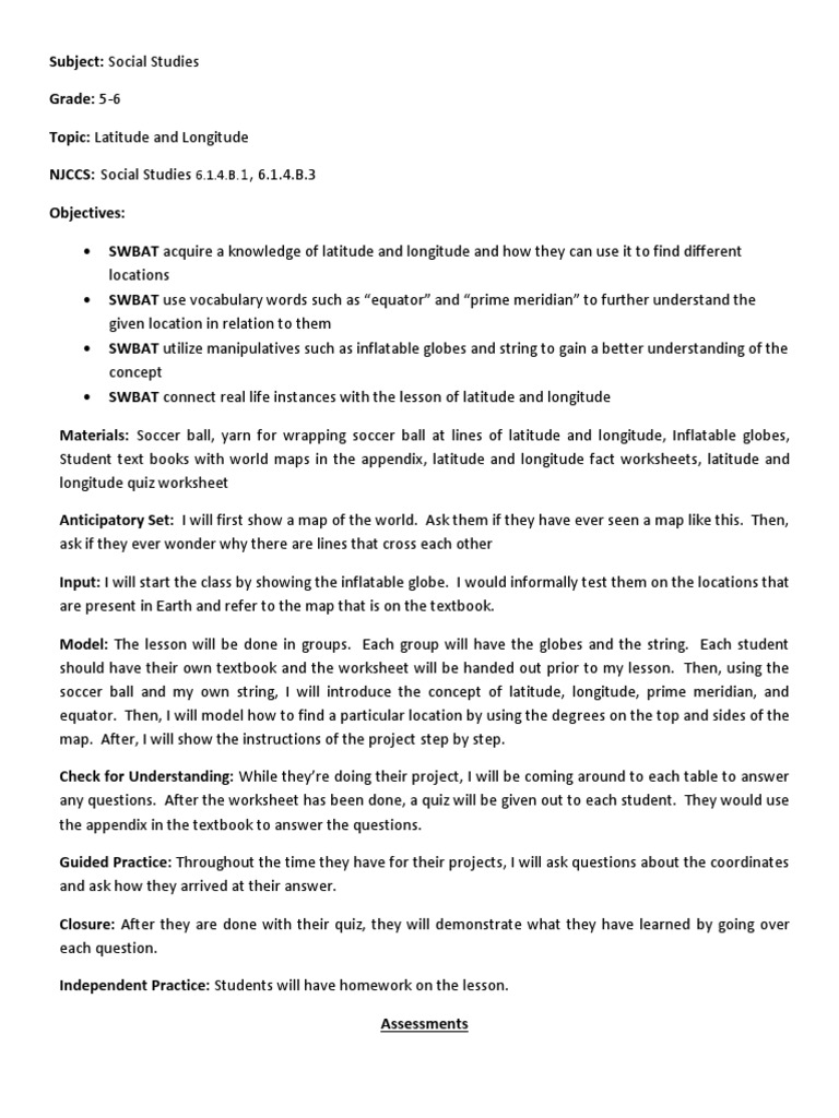 Social Studies Pdf Longitude Latitude