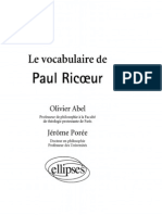 Abel Le Vocabulaire de Paul Ricoeur Fr Bb