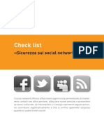 Check list «Sicurezza sui social network»