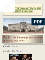 Role of The Monarchy in The United Kingdom