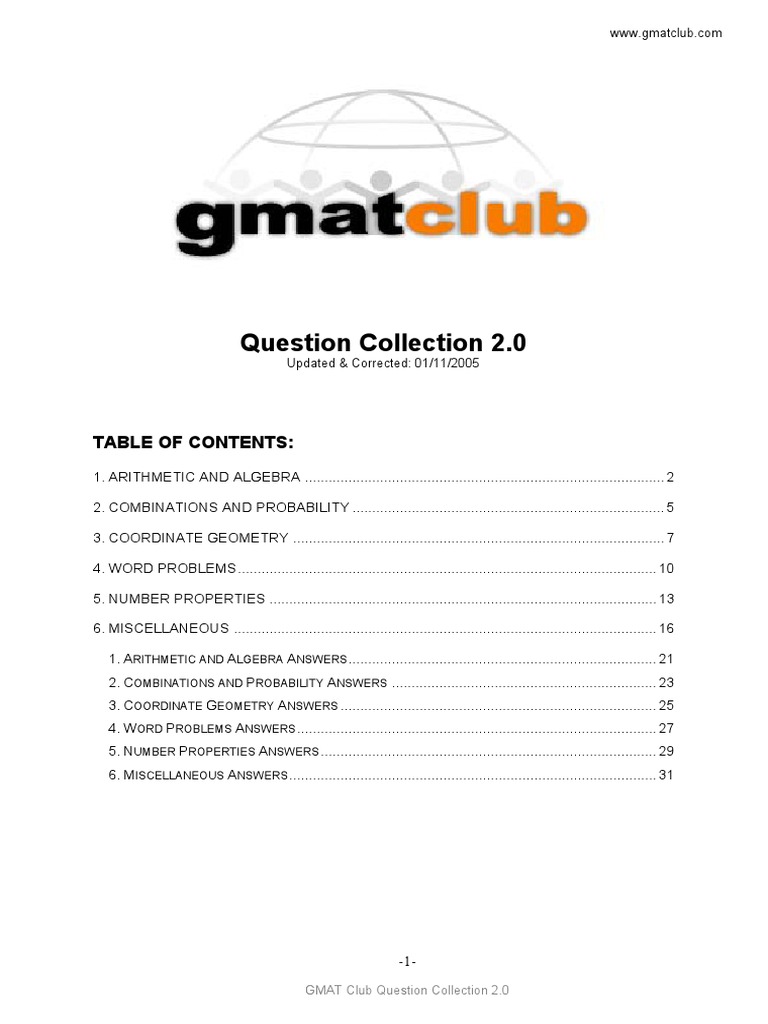 GMAT Club Question Collection 2 | PDF | Triangle | Mathematical Objects