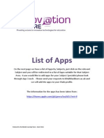 List of Apps Available On The Ipads