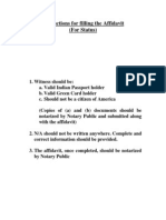 Affidavit-status for NRI