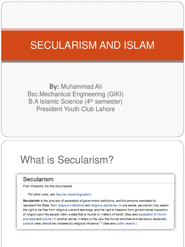 Secularism And Islam Pdf Secularism God