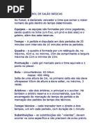 REGRAS FUTEBOL DE SALÃO BÁSICAS