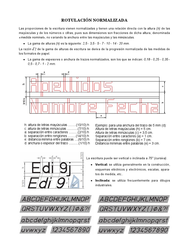 Rotulacion Normalizada | PDF