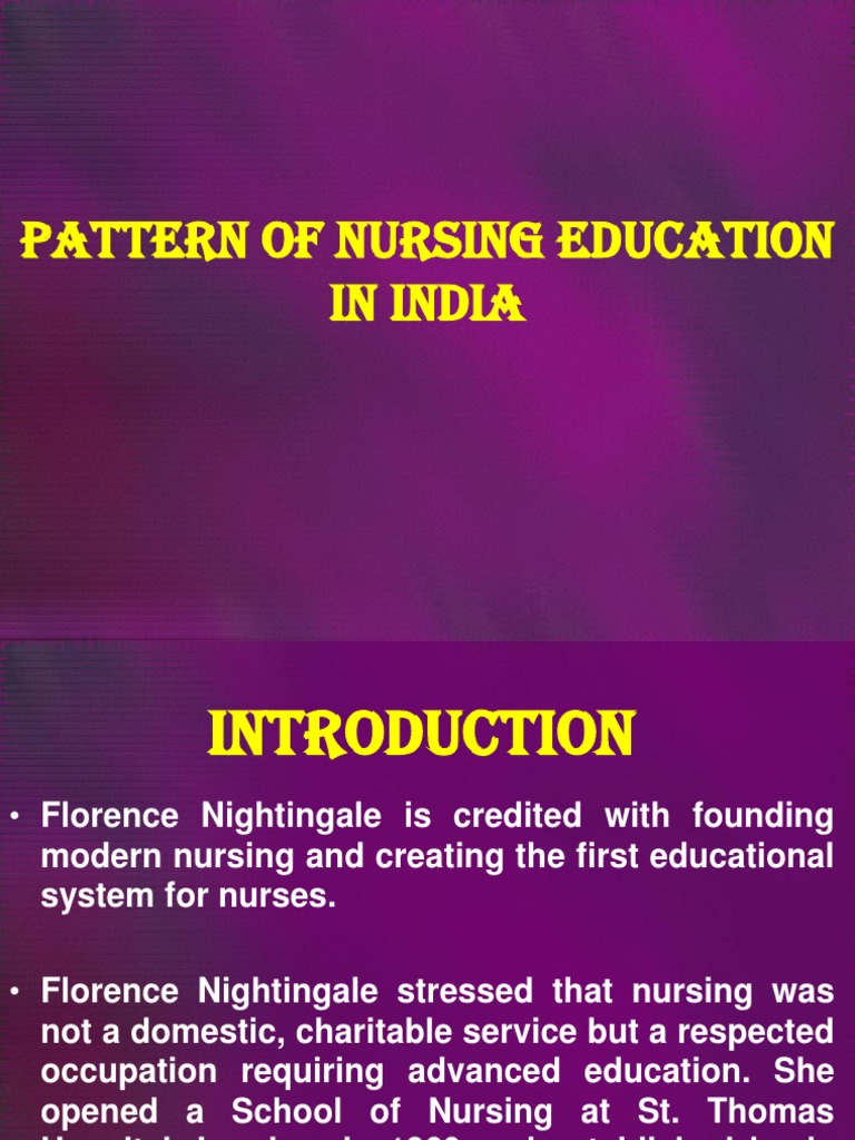 Nursing Education Patterns in India | PDF | Nursing | Hospital