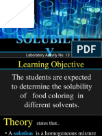 Solubility in Inorganic Chemistry