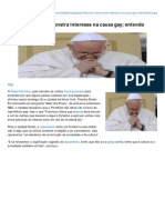 Papa Francisco Demonstra Interesse Na Causa Gay; Entenda