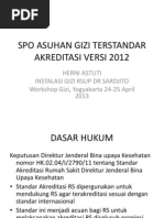 Download Spo Asuhan Gizi Terstandar Akreditasi Versi 2012 Herni Astuti - 2013 by Umeyme AzuRa SN214862347 doc pdf