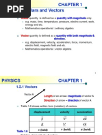 Physics 1.2 Scalars and Vectors: Scalar