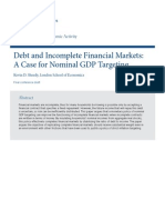 Debt and Incomplete Financial Markets