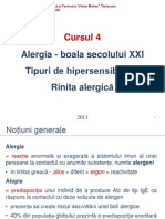 Curs 4 AMG - Alergia, Boala Sec XXI, HS, Rinita
