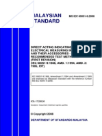 Direct Acting Indicating Analogue Electrical Measuring Instruments and Their Accessories - Part 9 Recommended Test Methods