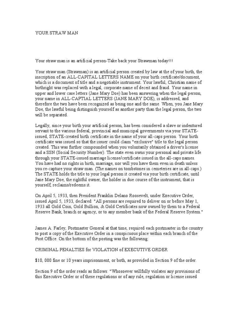 Straw man argument example picture