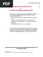 Download Economic Order Quantity by manish kumar SN21488813 doc pdf