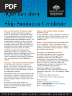 Ship Sanitation Cert