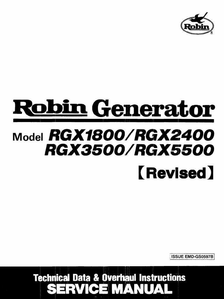 Robin RGX 3500 Generator Overview | PDF | Computers
