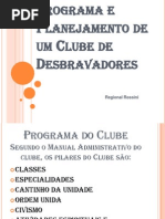 Programa e Planejamento de Um Clube de Desbravadores