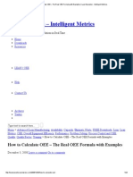 How To Calculate OEE - The Real OEE Formula With Examples - Lean Execution - Intelligent Metrics