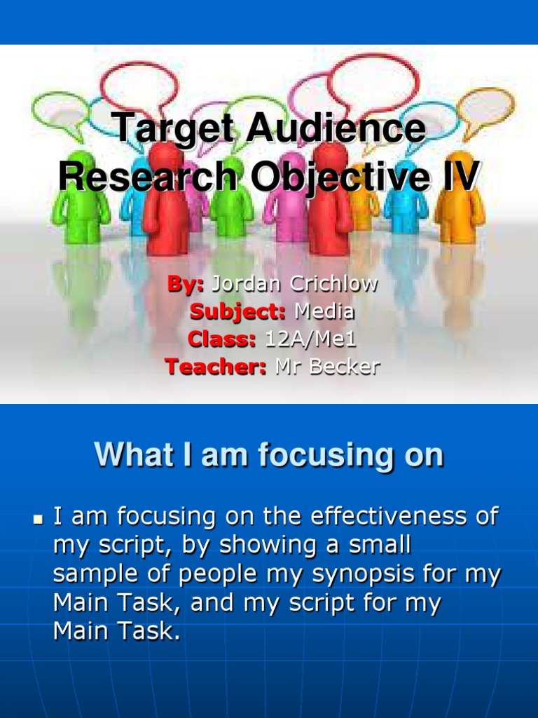 Target Audience Research Objective IV PDF Audience Target Audience