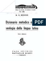 Bonino - Dizionario Metodico e Fraseologia Della Lingua Latina