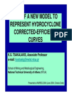 New Model Representing Hydrocyclone Efficiency Curves-Tsakalakis K.G. (Ntua)