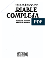 Analisis Basico Variable Compleja Marsden Hoffman