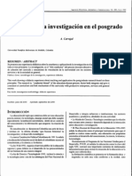 El Papel de La Investigacvion en El Posgrado