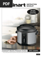 Cuisinart EPC-1200PC - Electronic Pressure Cooker Manual