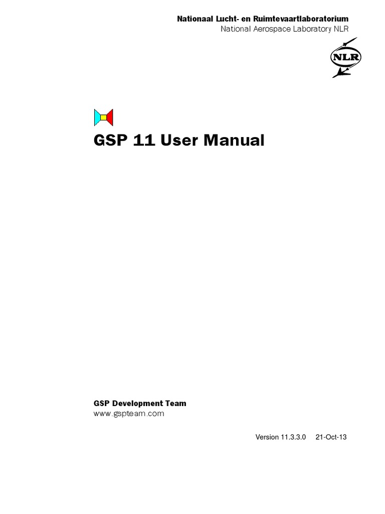Gsp 11 User Manual Nationaal Lucht En Ruimtevaartlaboratorium National