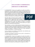 La Importancia de Los Valores y La Identidad en La Formacion Integral de Los Universitarios