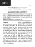 Effect of Tempering Temperature On Microstructure and Mechanical Properties of AISI 6150 Steel