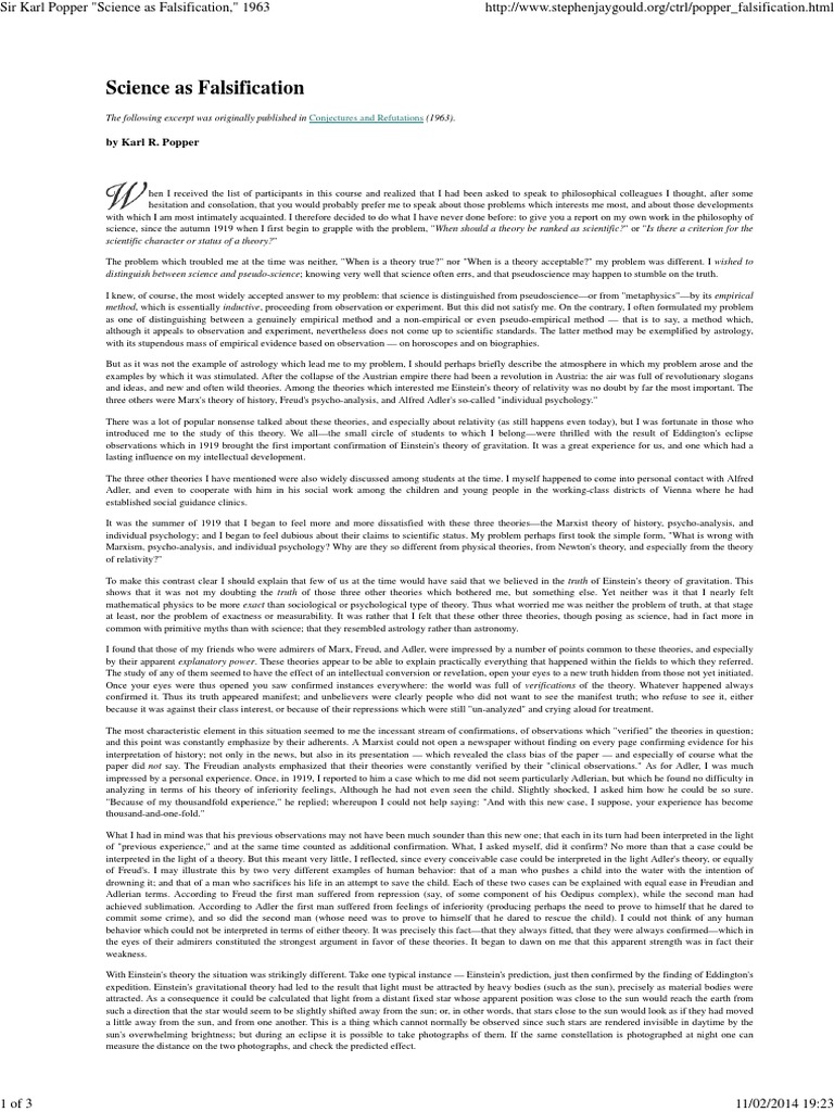 Example of falsification theory image