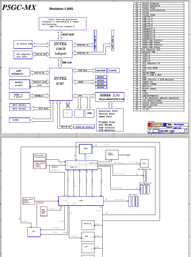 Asus p5gc-Mx - Rev 2.0 | Computer Hardware | Digital Electronics