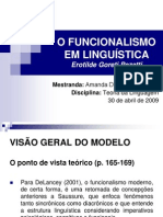 O Funcionalismo Em Linguistica - 30 Abril 2009
