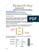 Homework 01 Nuclear Radiation & Its Biological Effects