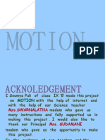 Motion and Its Formulaes