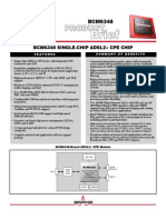 Bcm6348 Single-Chip Adsl2+ Cpe Chip: Features Summary of Benefits