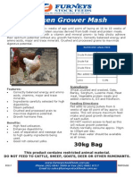 Chicken Grower Mash: 30kg Bag