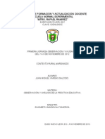 1era Jornada de Observación Primer Semestre - Juan Miguel