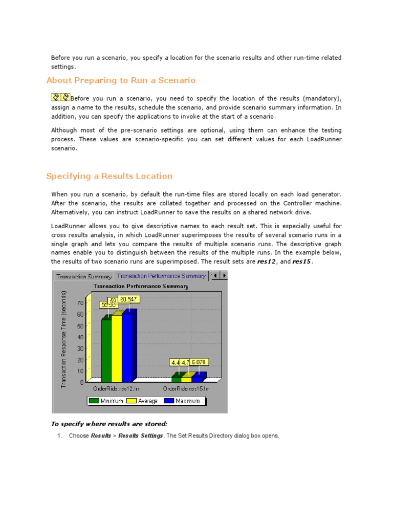 LoadRunner Scenario Setup Guide | PDF | Directory (Computing ...