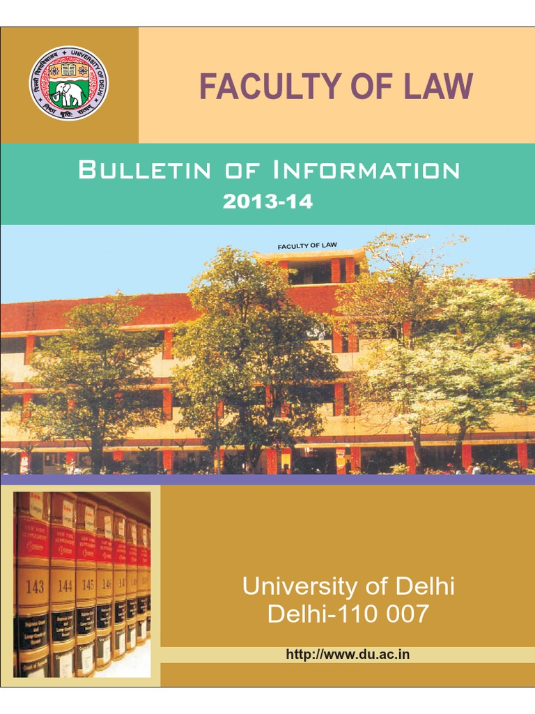 Delhi University Law Prospectus1 Legal Education Academia