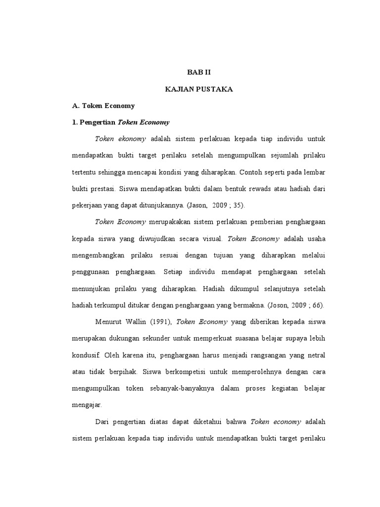 Jurnal Token Economy Pdf